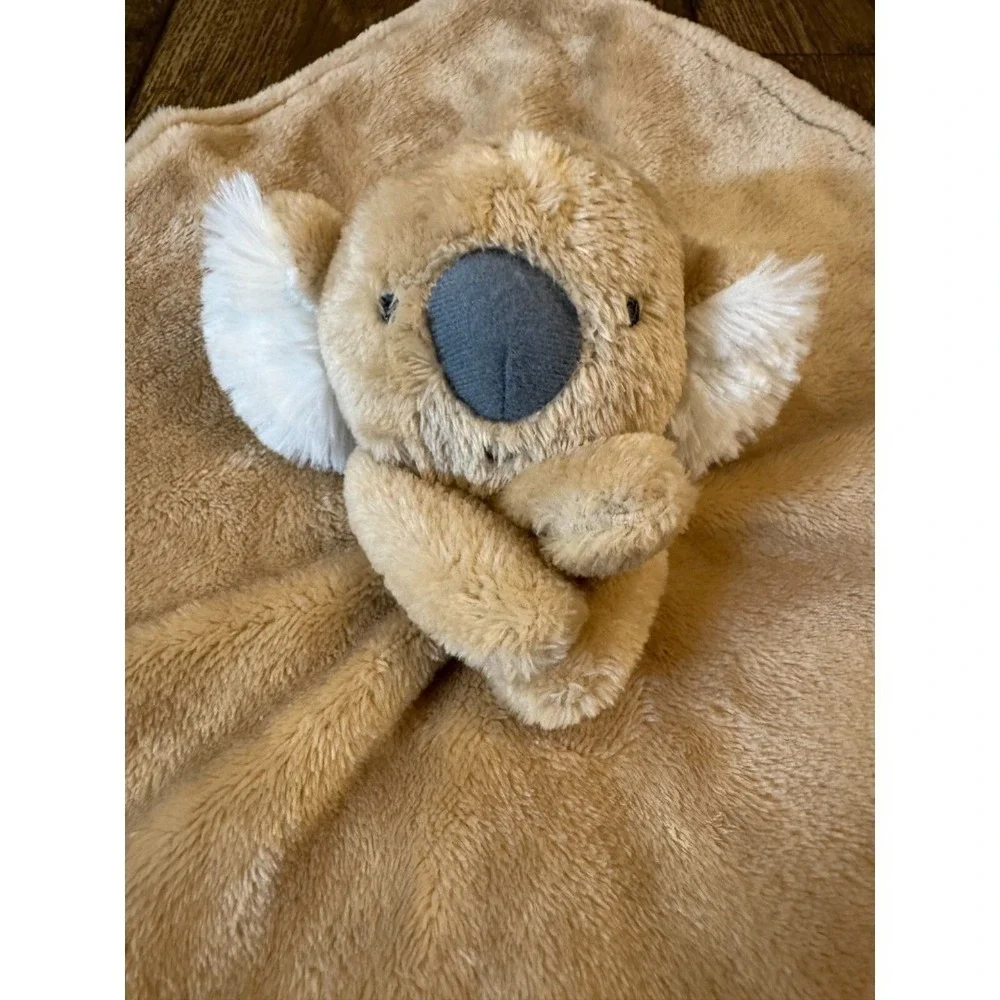 Carter's Child of Mine Koala Bear Baby Lovey Security Blanket‎ Tan Satin